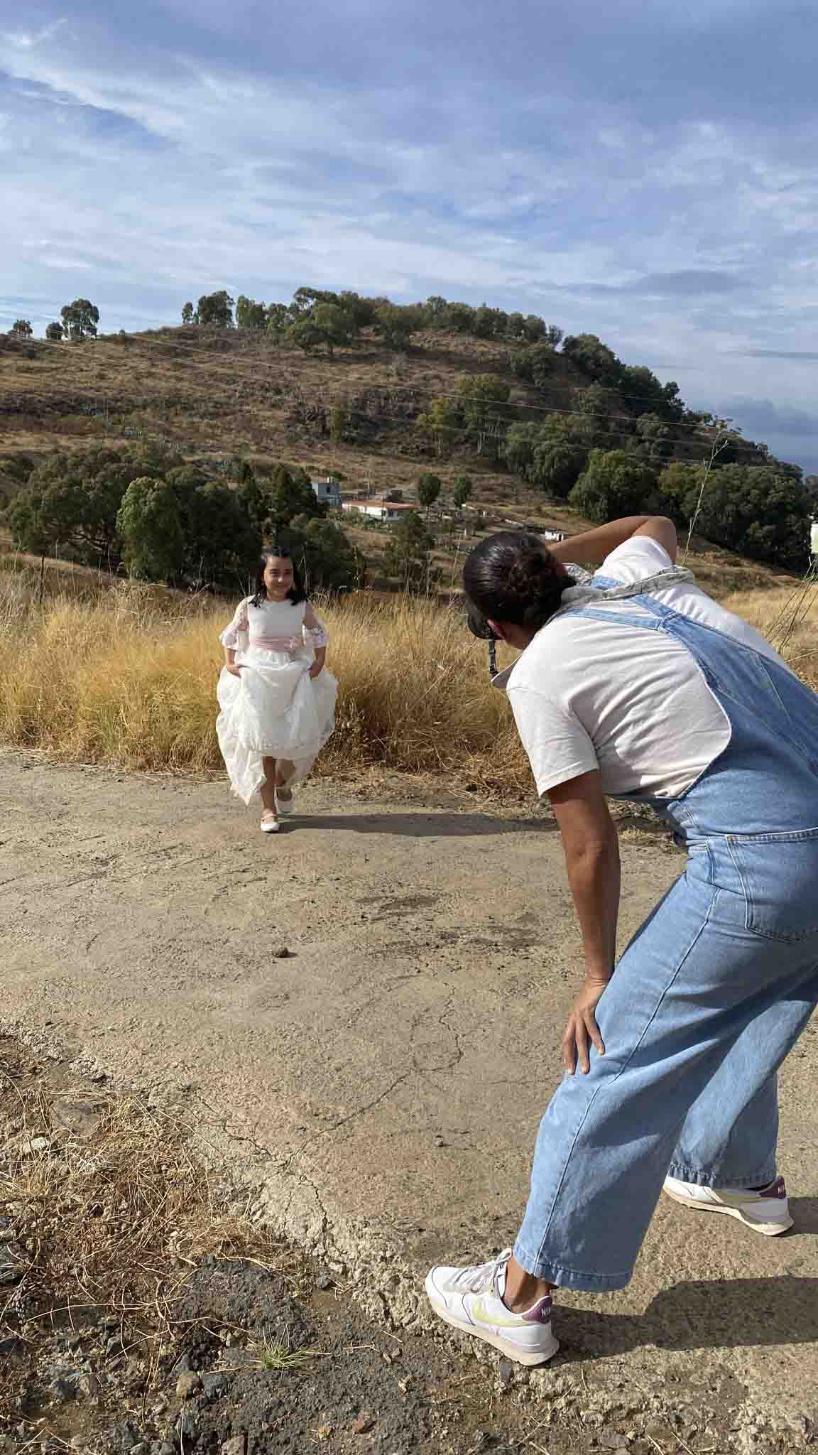 making of de sesiones en exterior